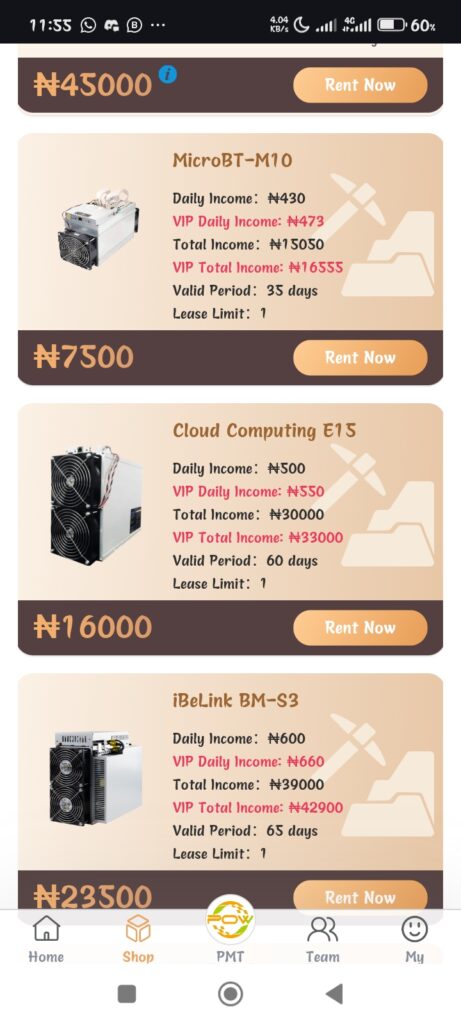 List of packages