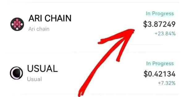 Ari chain listing price