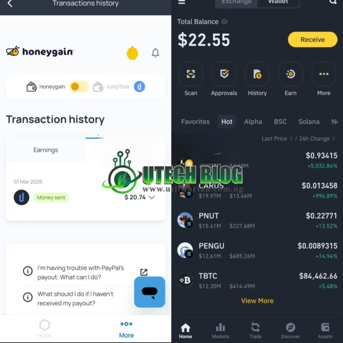 Honeygain withdrawal