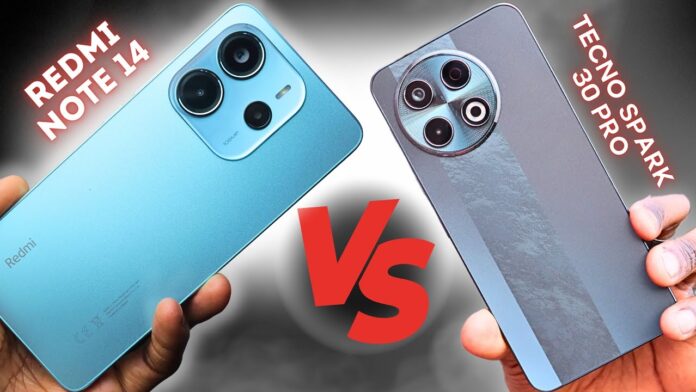 Tecno spark 30 vs redmi Note 14 vs Tecno spark 30 vs redmi Note 14 vs