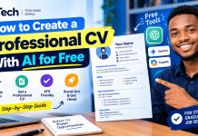 CV Ai: How to Create a Professional CV With AI for Free